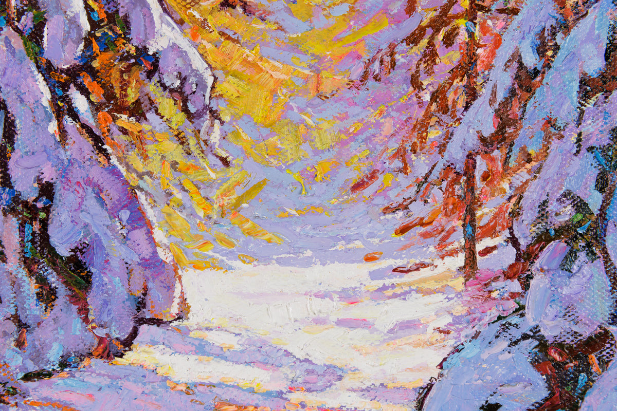 Jack Zhou, "A Ray Of Warm Sunshine," detail 1, oil on canvas