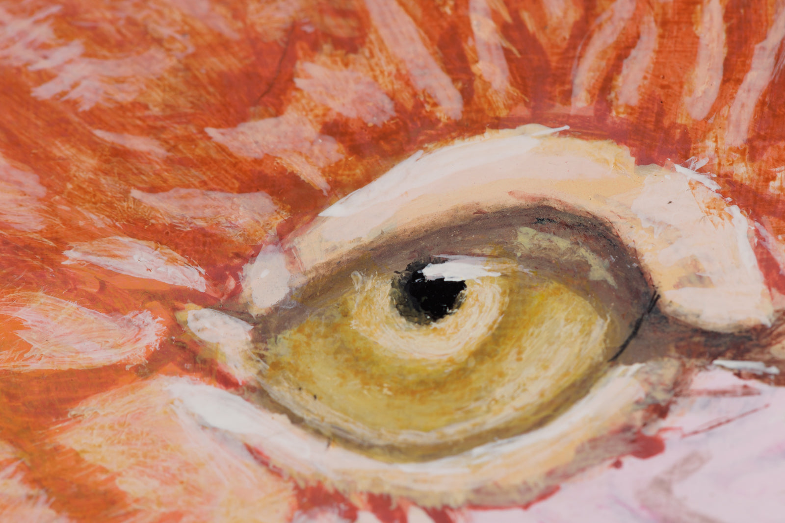 Kim Chase, "Pink Fluff," detail view, oil on canvas
