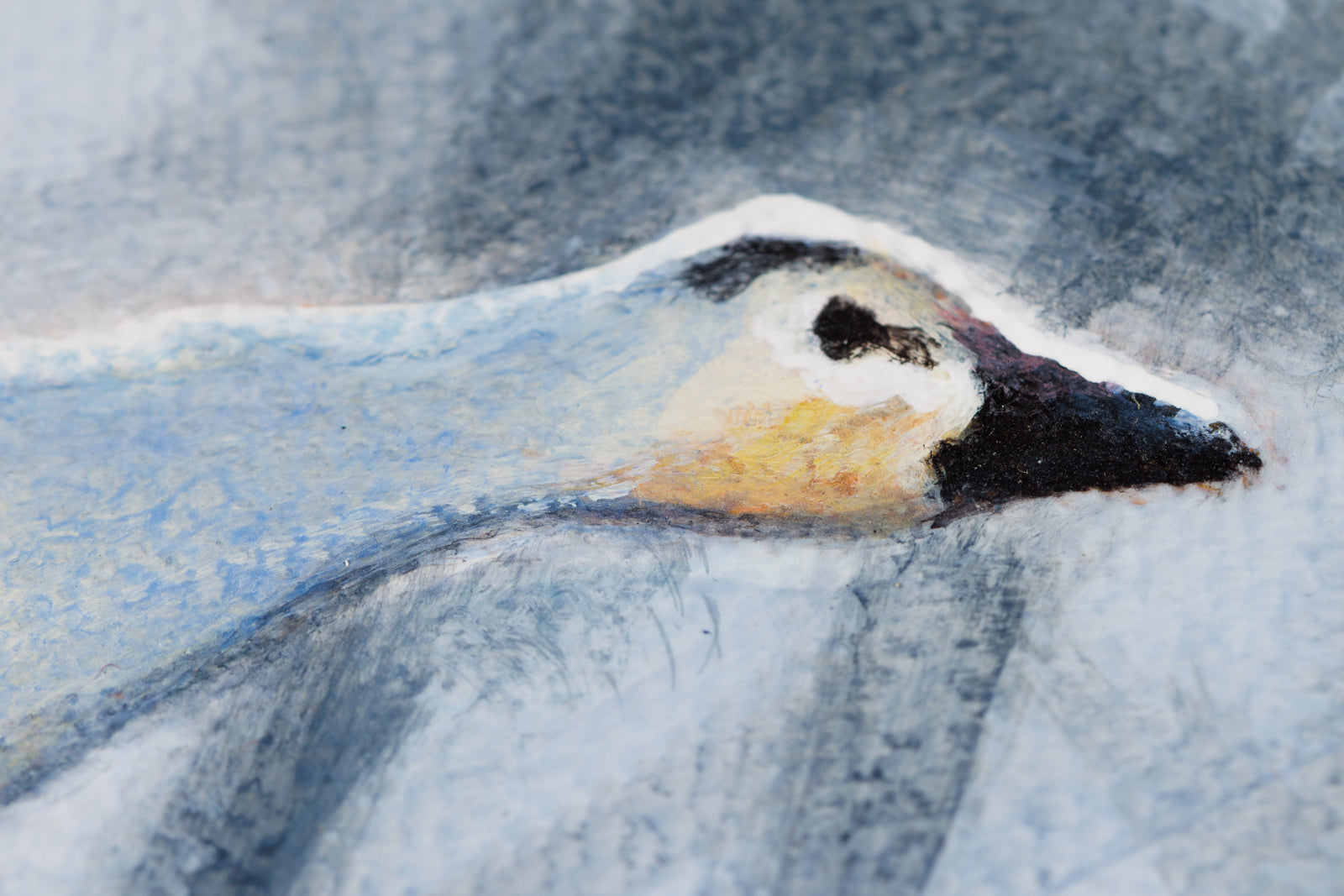 Kim Chase, "Taking Flight," detail view, oil on canvas