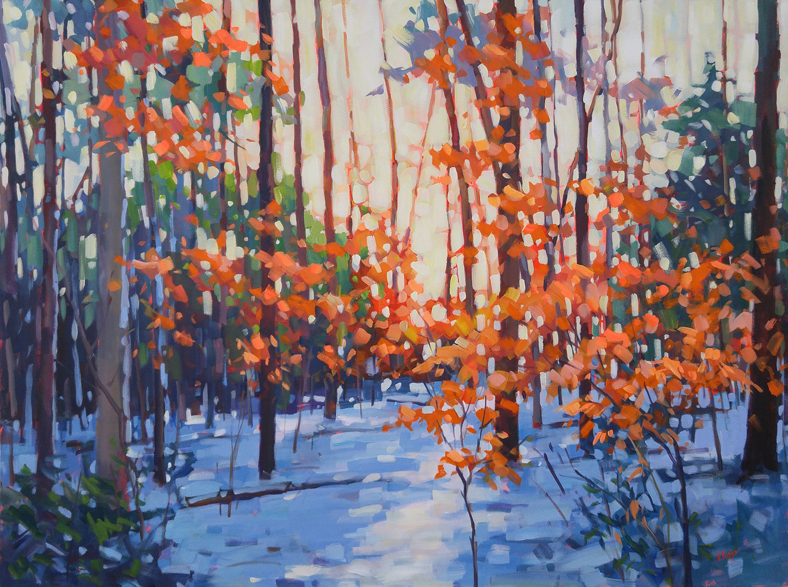Landscape “Winter Ballad” by Vera Kisseleva – acrylic on canvas.