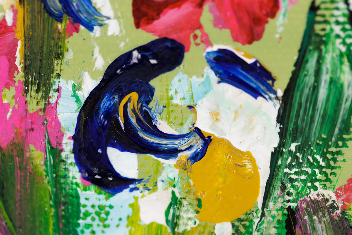 Katerina Mertikas, "Row Homes," detail 5, acrylic on canvas