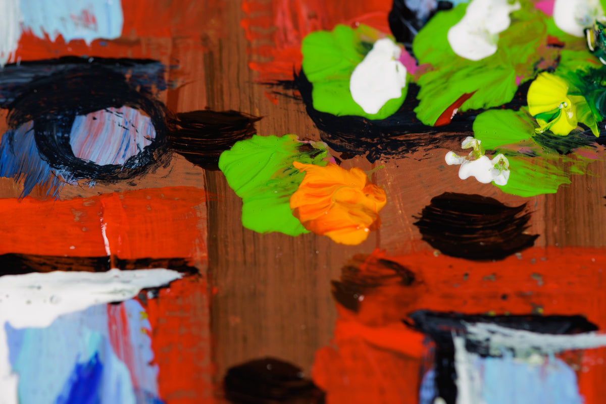 Katerina Mertikas, "Pleasant Walks," detail 6, acrylic on canvas