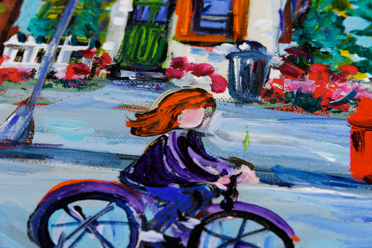 Katerina Mertikas, "Pleasant Walks," detail 3, acrylic on canvas