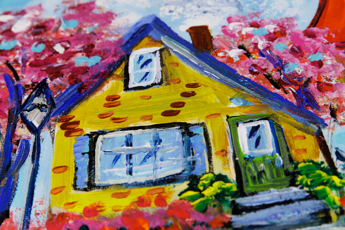 Katerina Mertikas, "Pleasant Walks," detail 2, acrylic on canvas