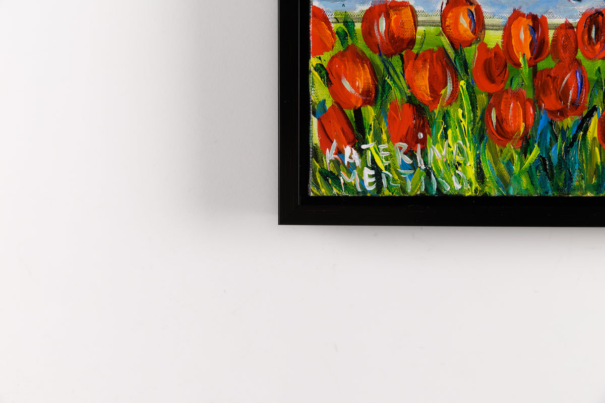 Katerina Mertikas, "Pleasant Walks," detail 4, acrylic on canvas