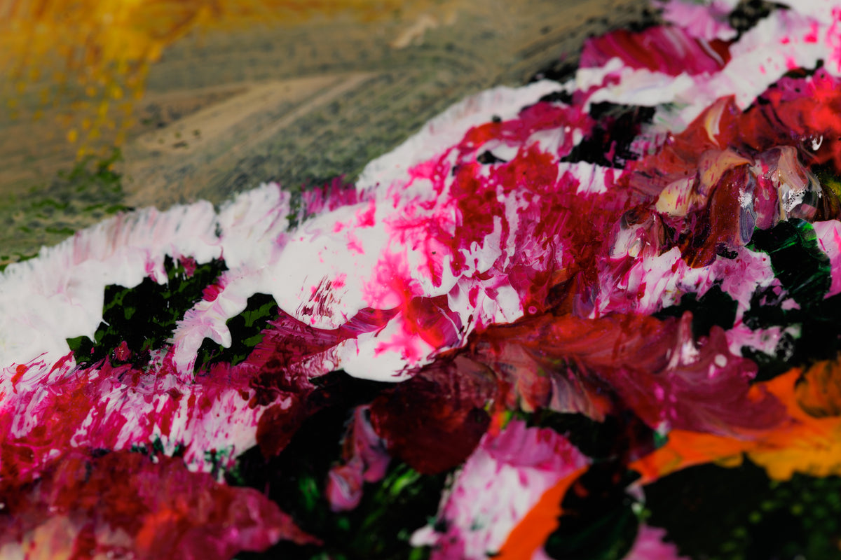 Katerina Mertikas, "Golf Paradise," detail view, acrylic on canvas