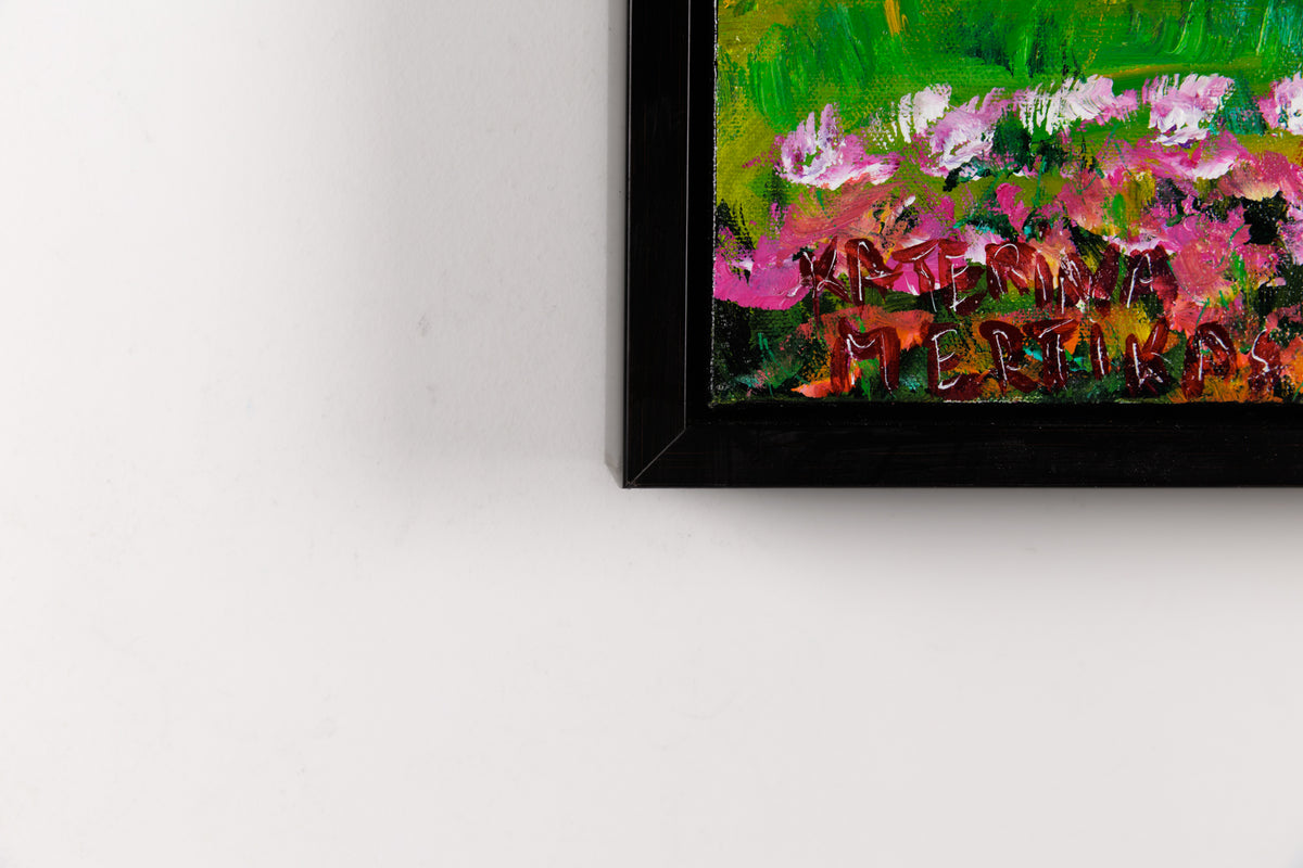 Katerina Mertikas, "Golf Paradise," detail view, acrylic on canvas