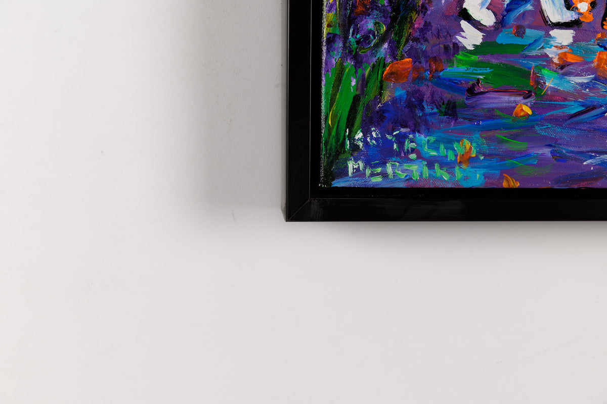 Katerina Mertikas, "Wind & Rain," detail view, acrylic on canvas