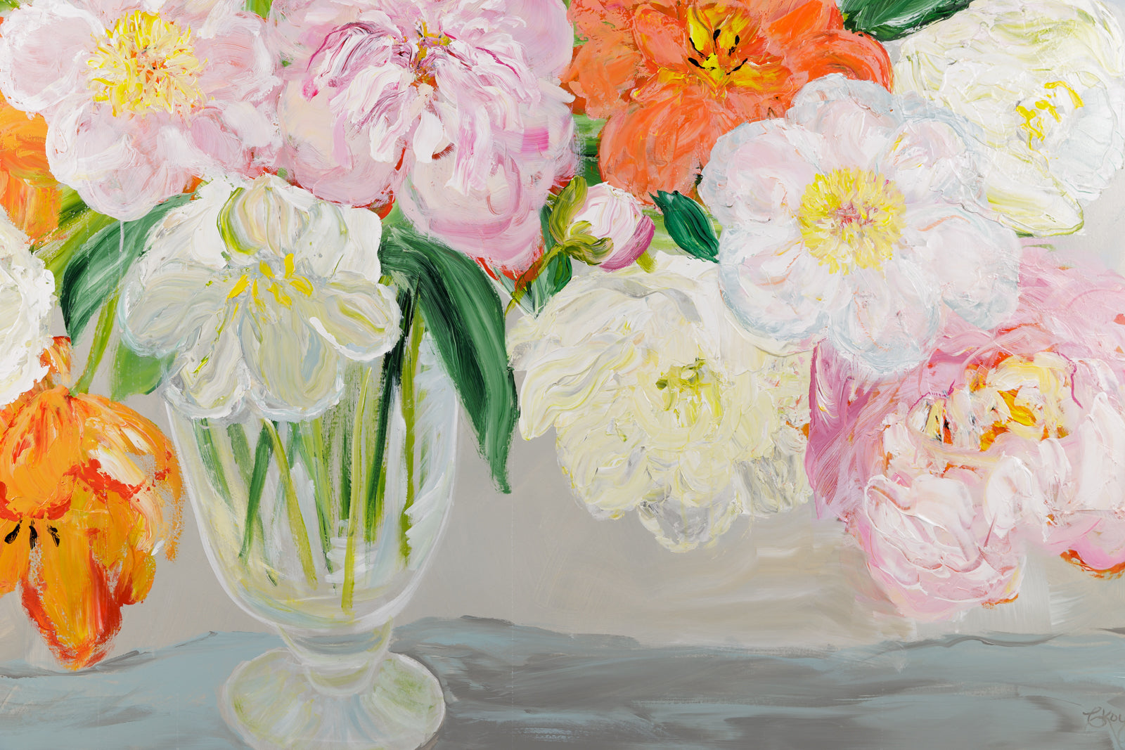 Caroline Koyman, "Fully Blooming," detail view, acrylic on canvas