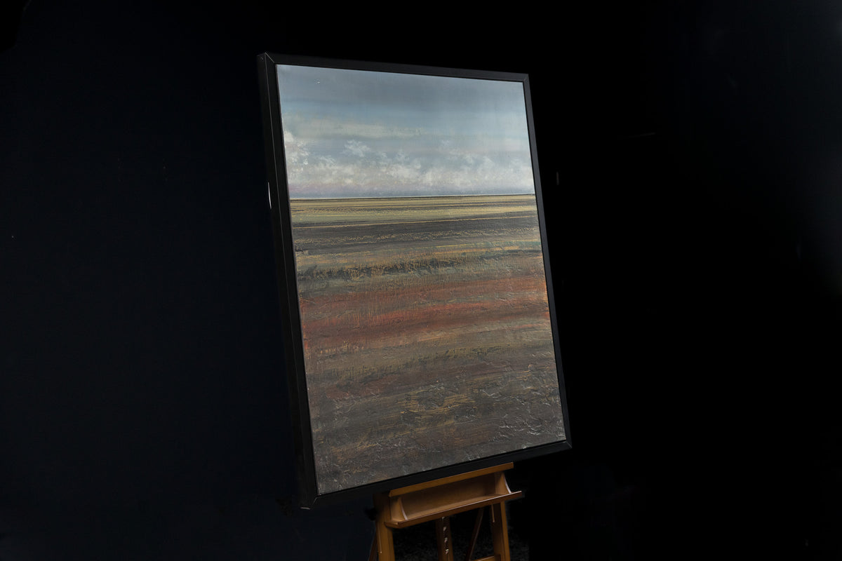 Ken Vincent, "Abstract Landscape 5," detail view, acrylic on panel
