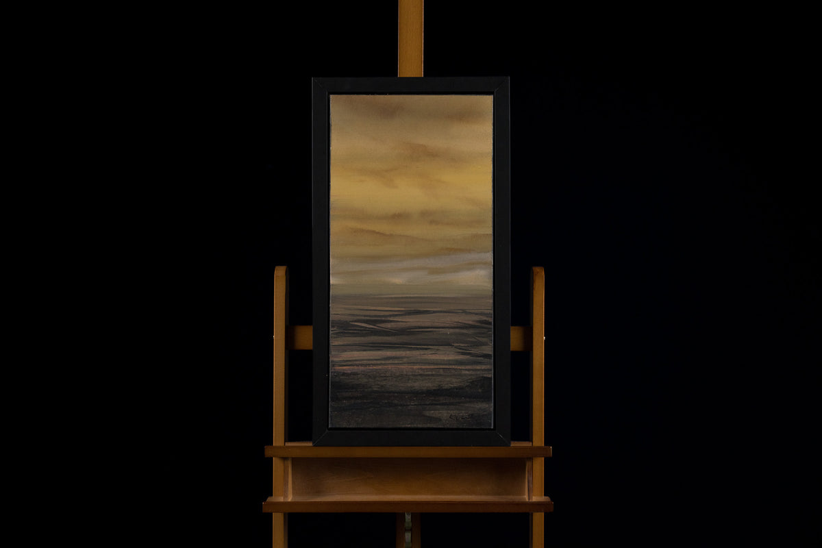 Ken Vincent, "Abstract Landscape 7," acrylic on panel, 24 x 12 in, landscape painting, framed