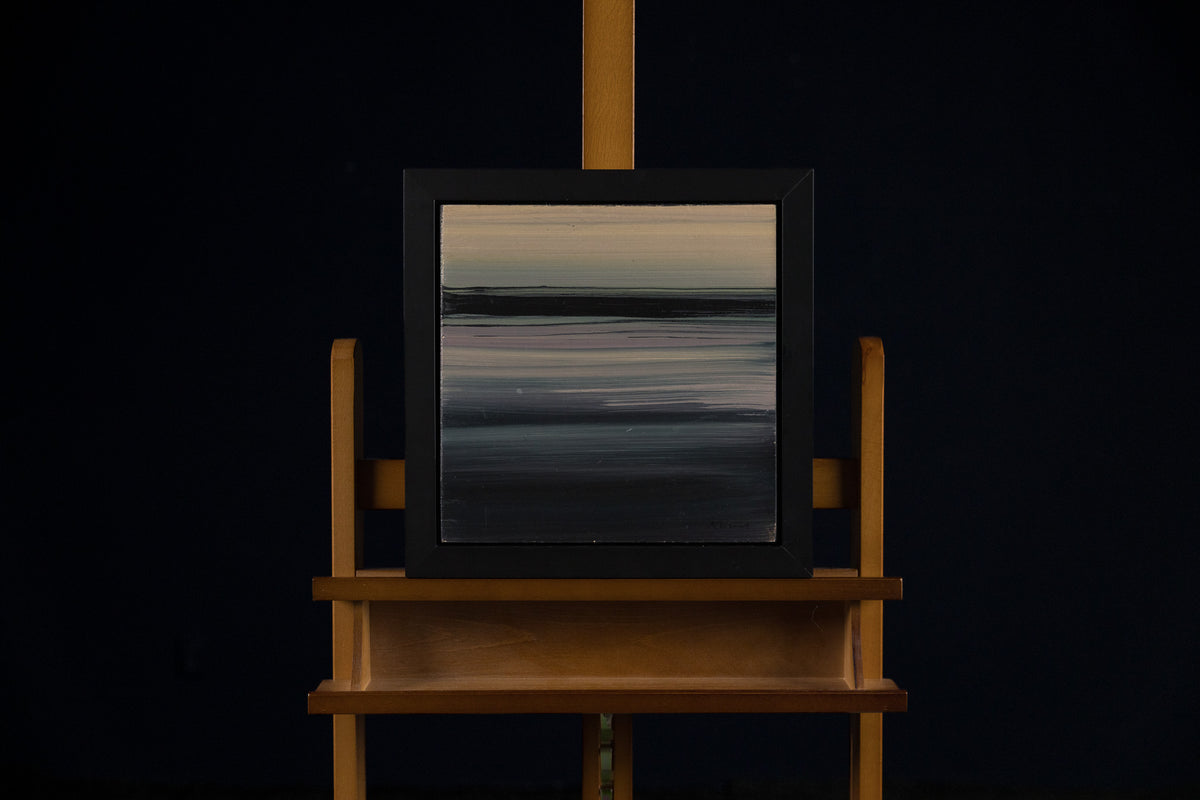 Ken Vincent, "Abstract Landscape 5," acrylic on panel, 12 x 12 in, landscape painting, framed