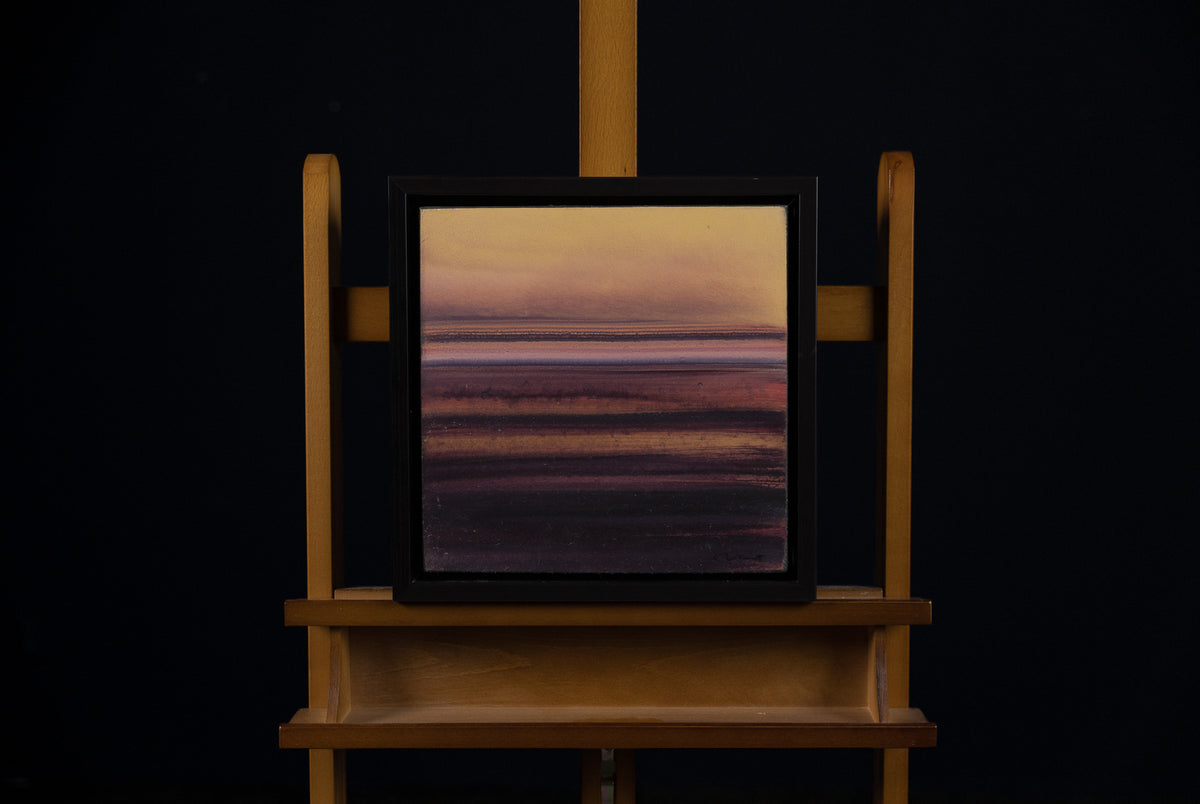 Ken Vincent, "Abstract Landscape," acrylic on panel, 12 x 12 in, landscape painting, framed
