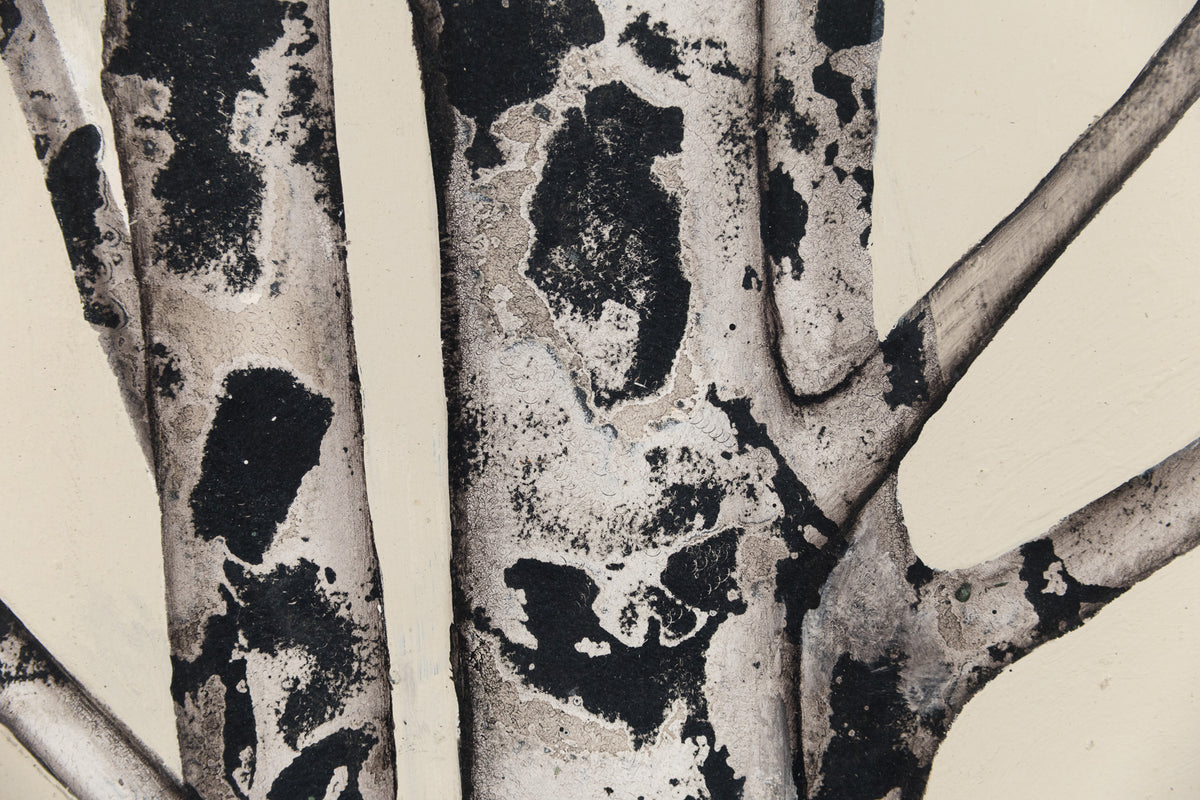 Ken Vincent, "Birches 33," detail view, acrylic on panel