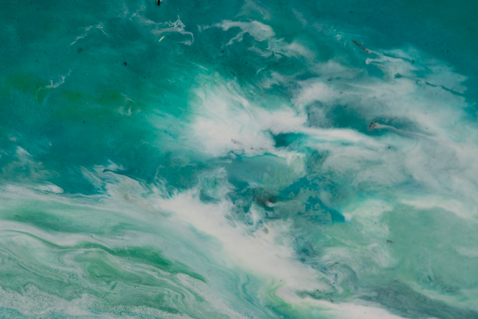 Lee Anne LaForge, "The Sound Of The Waves," detail view, encaustic on panel