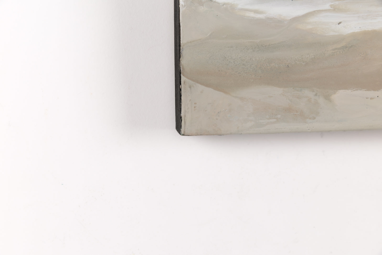 Lee Anne LaForge, "The Sound Of The Waves," detail view, encaustic on panel