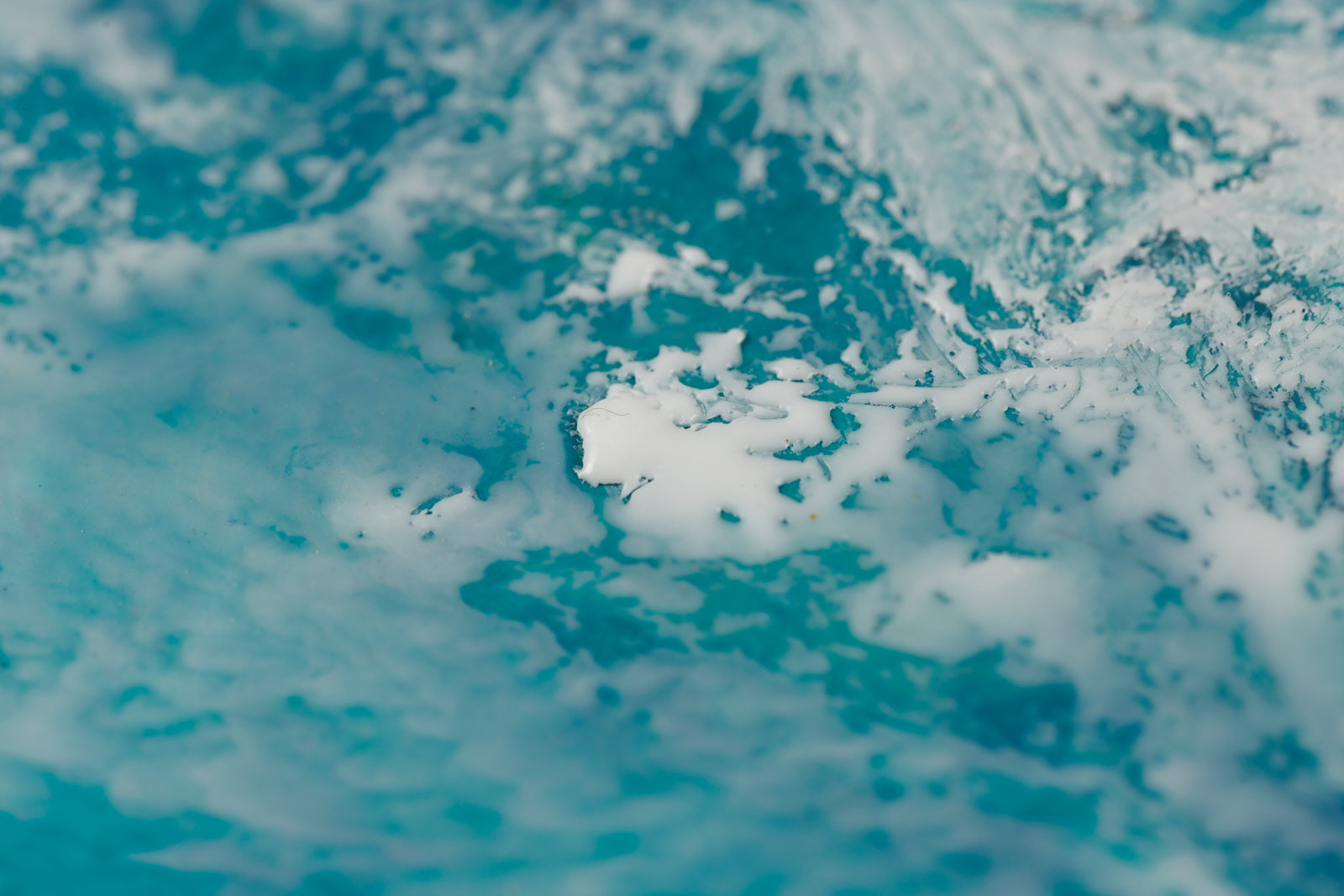 Lee Anne LaForge, "Sea Breeze Reset," detail view, encaustic on panel