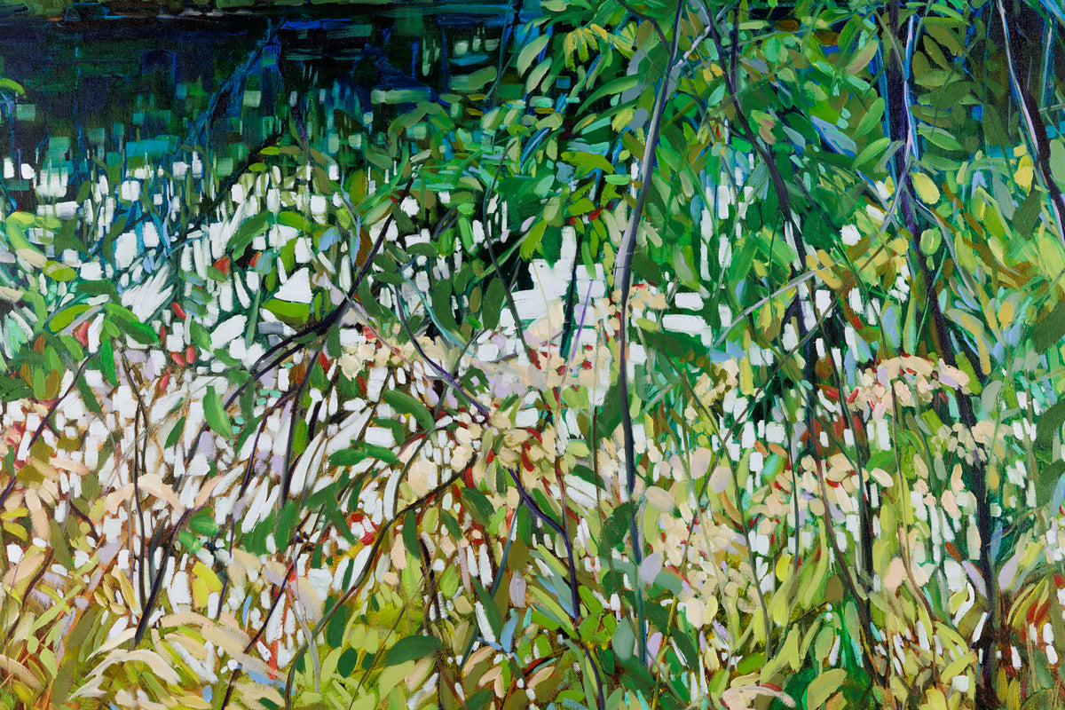 Lori Ridgeway, "Breathing Space," detail 1, oil on canvas