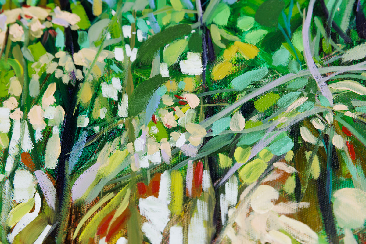 Lori Ridgeway, "Breathing Space," detail 2, oil on canvas