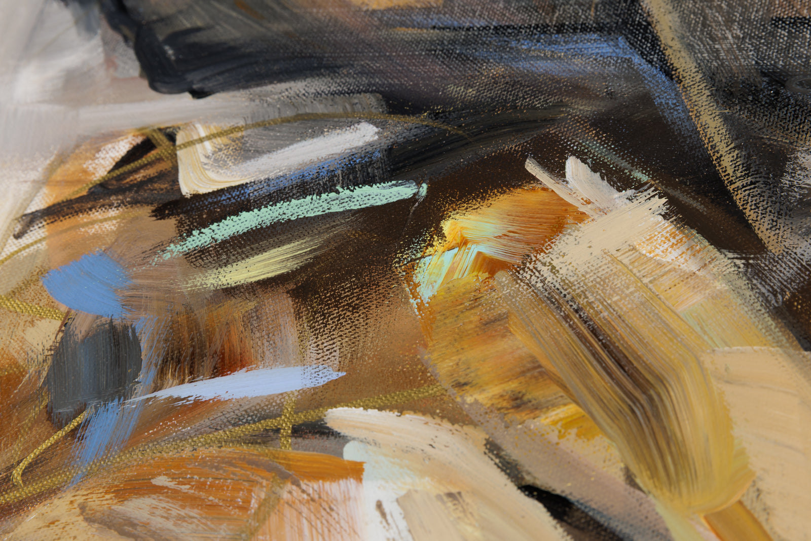 Laura Stevens, "Meandering," detail view, Acrylic on Canvas