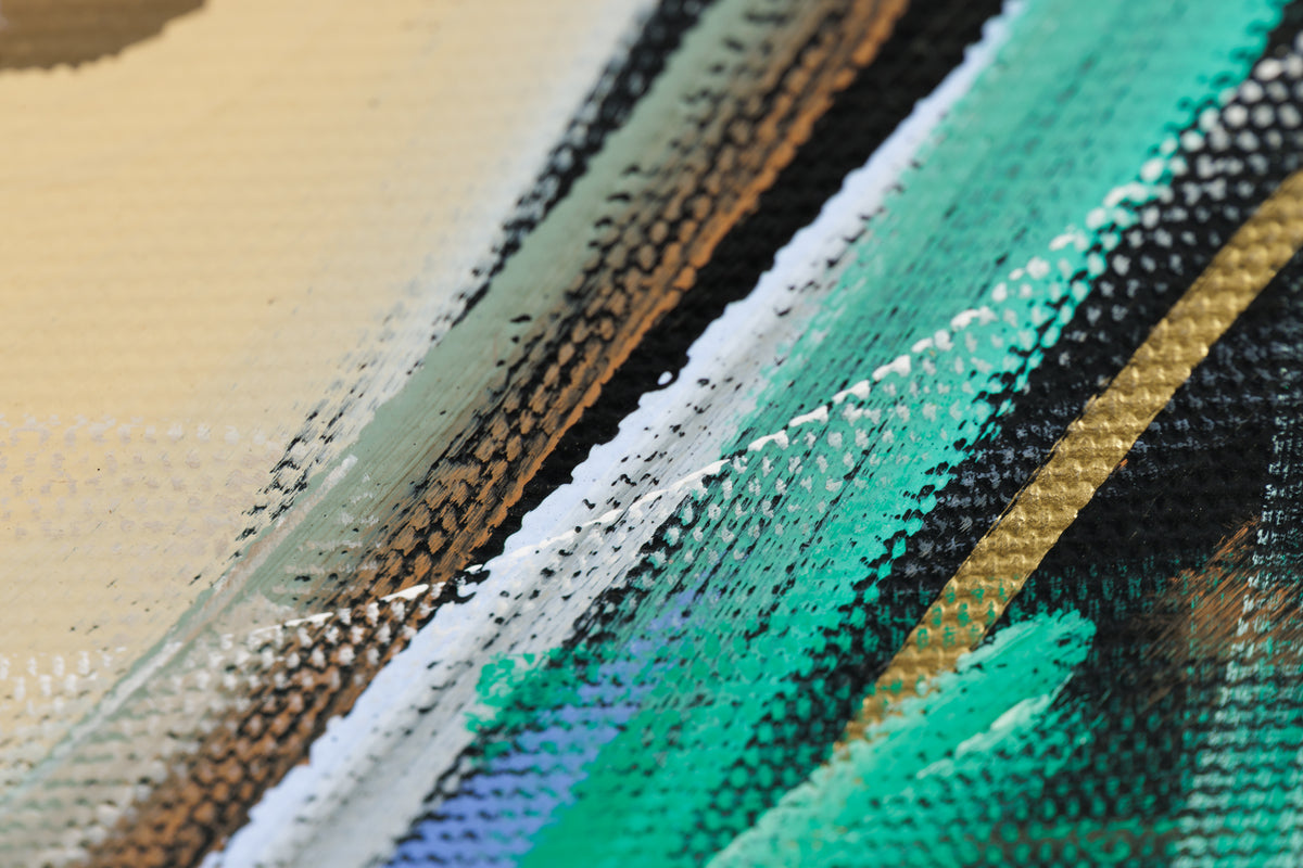 Laura Stevens, "Seafoam," detail view, Acrylic on Canvas