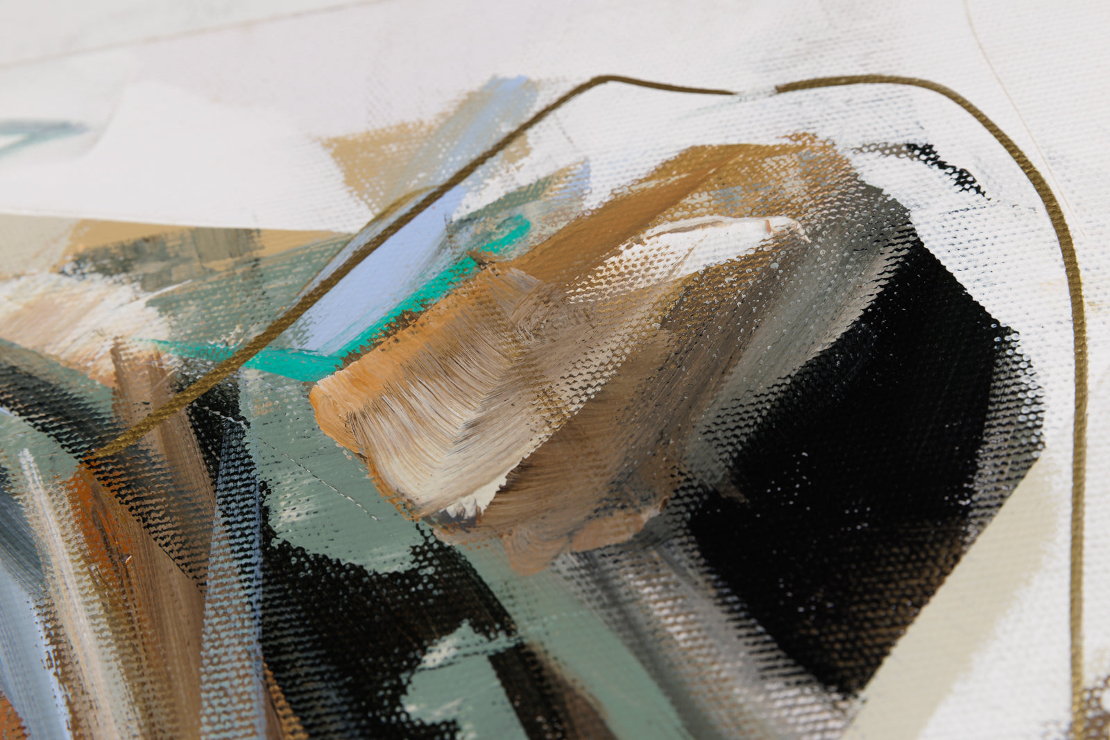 Laura Stevens, "Seafoam," detail view, Acrylic on Canvas
