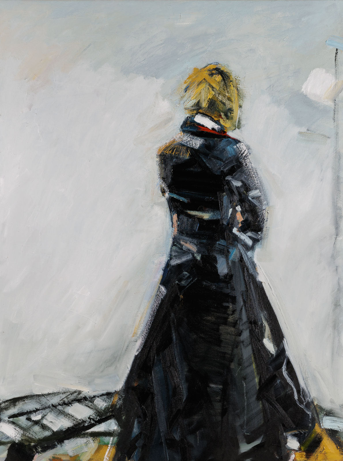 Lorena Ziraldo, "A Clearing Sky," oil on canvas, 40 x 30 in., figurative painting with a woman, unframed
