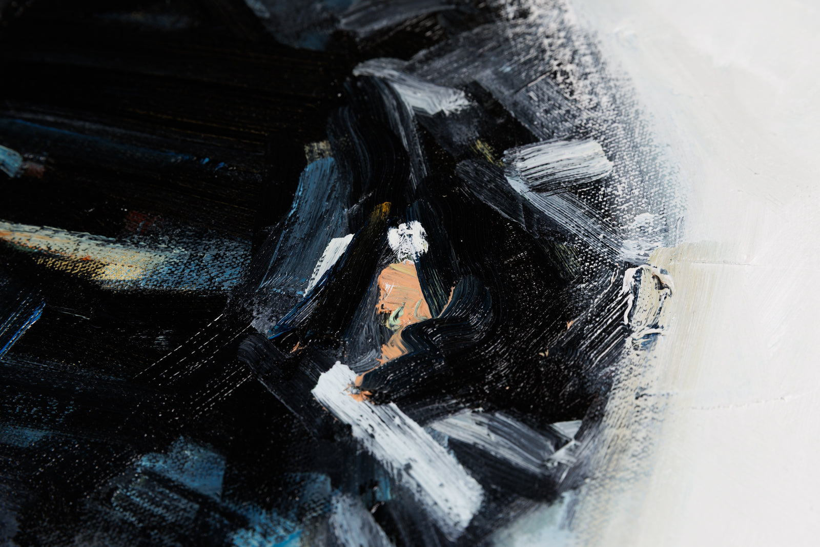 Lorena Ziraldo, "A Clearing Sky," detail view, oil on canvas