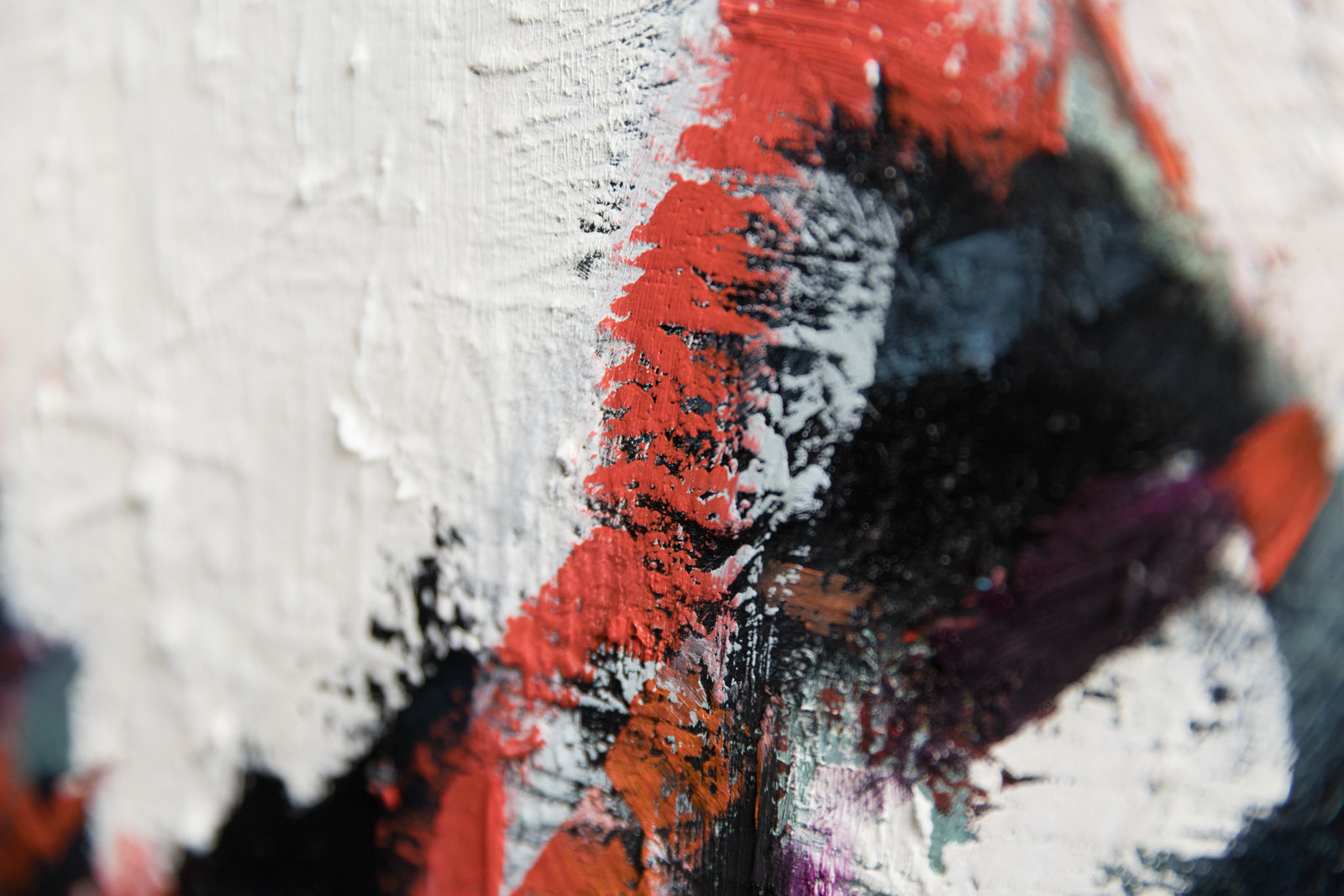 Lorena Ziraldo, "Black Tie & Red Lips," detail view, oil on canvas