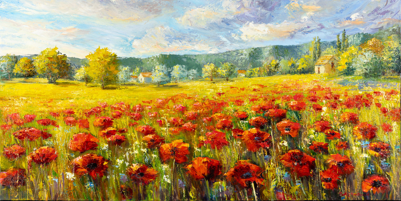 Floral “Champ De Coquelicots” by Jacky MacDonald – oil on canvas.