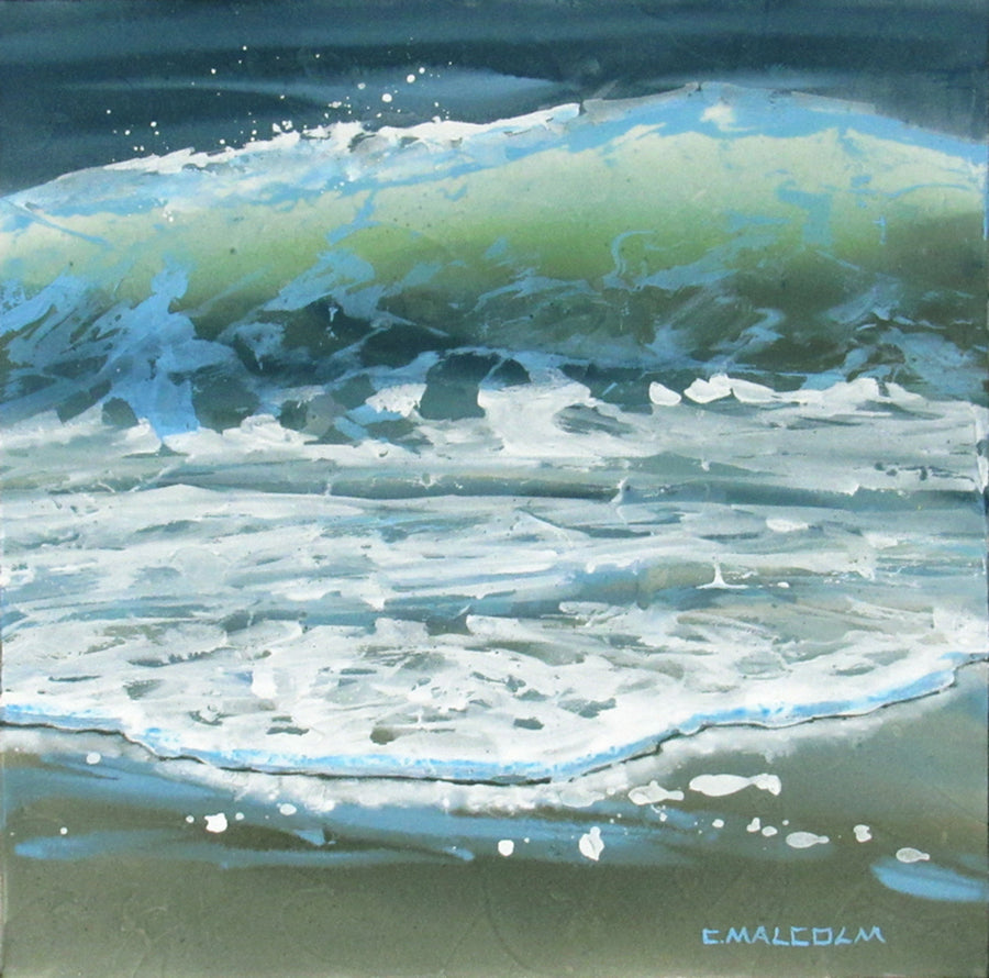 Seascape & Water “Shoreline Study 08224” by Carole Malcolm – acrylic on canvas.