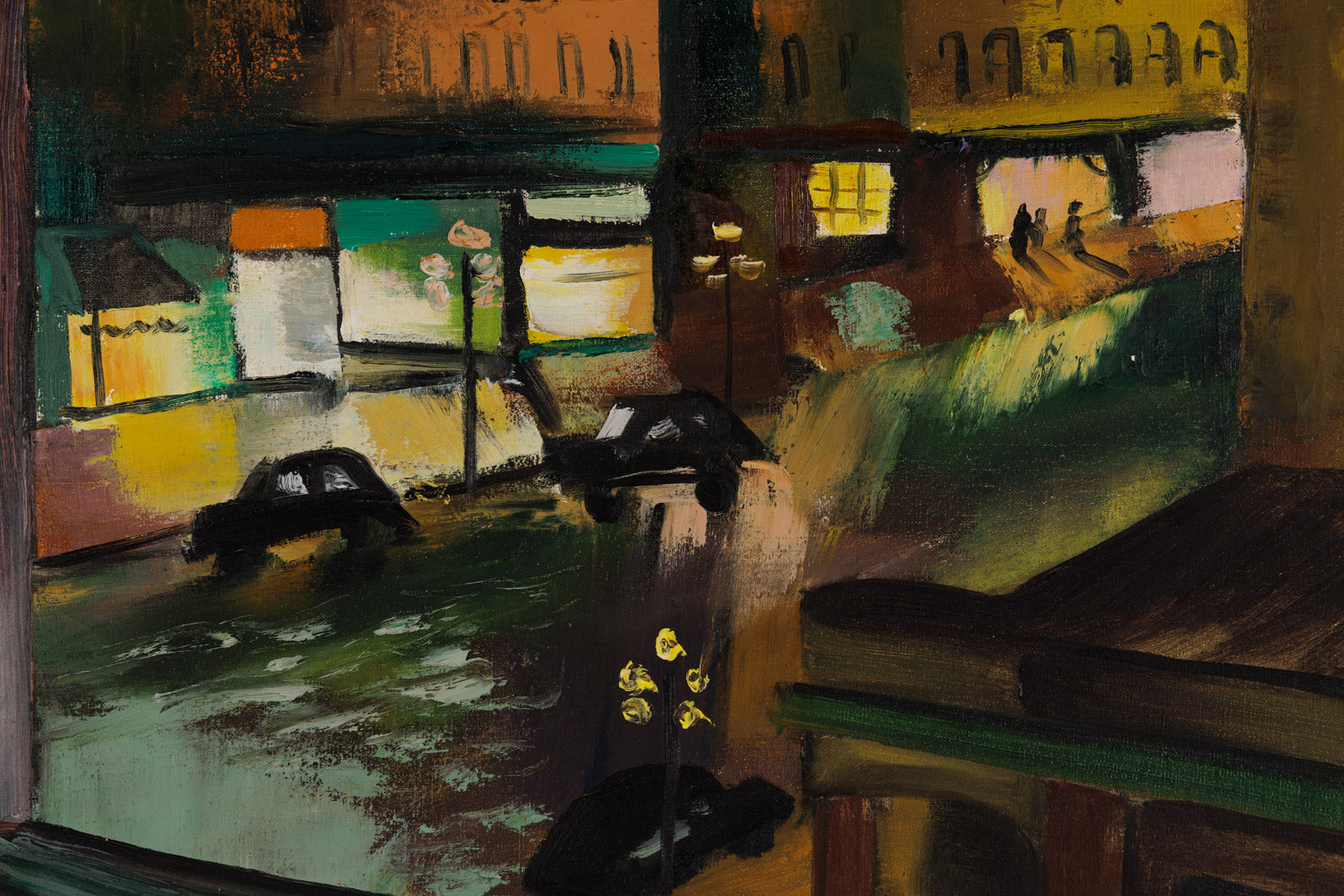 Street Scene At Night