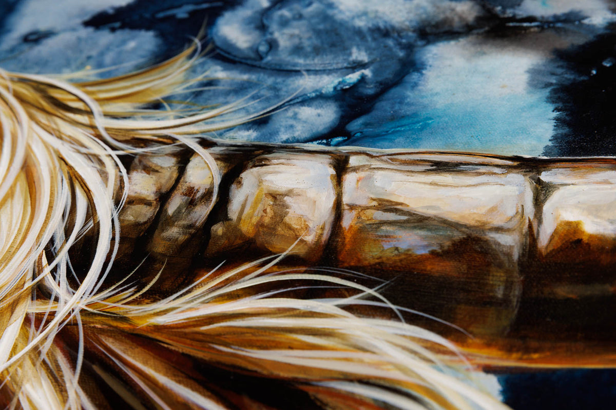 Marie-Andree Leblond, "Flow," detail 3, acrylic on canvas