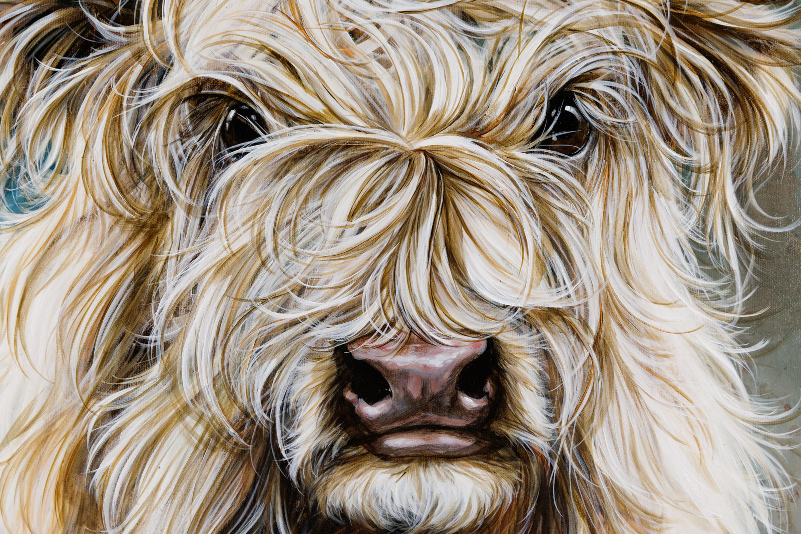 Marie-Andrée Leblond, "Cutie Pie," detail view, acrylic on canvas