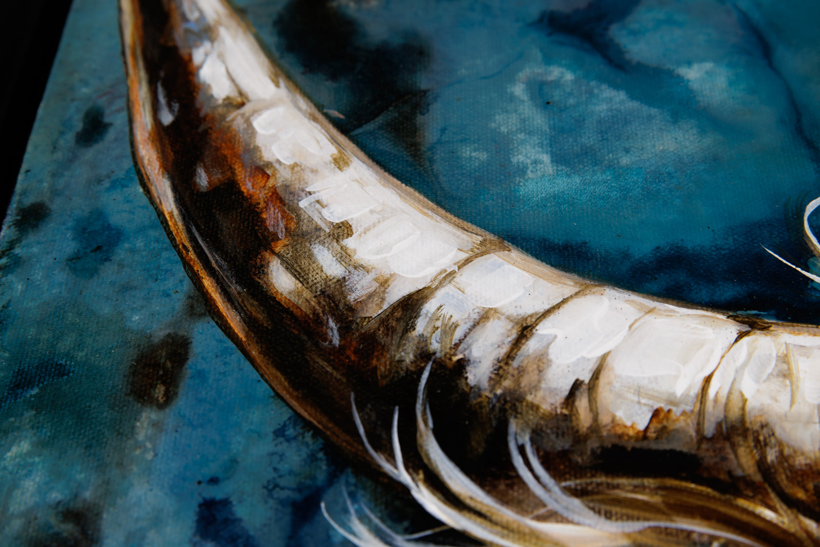 Marie-Andrée Leblond, "Cutie Pie," detail view, acrylic on canvas