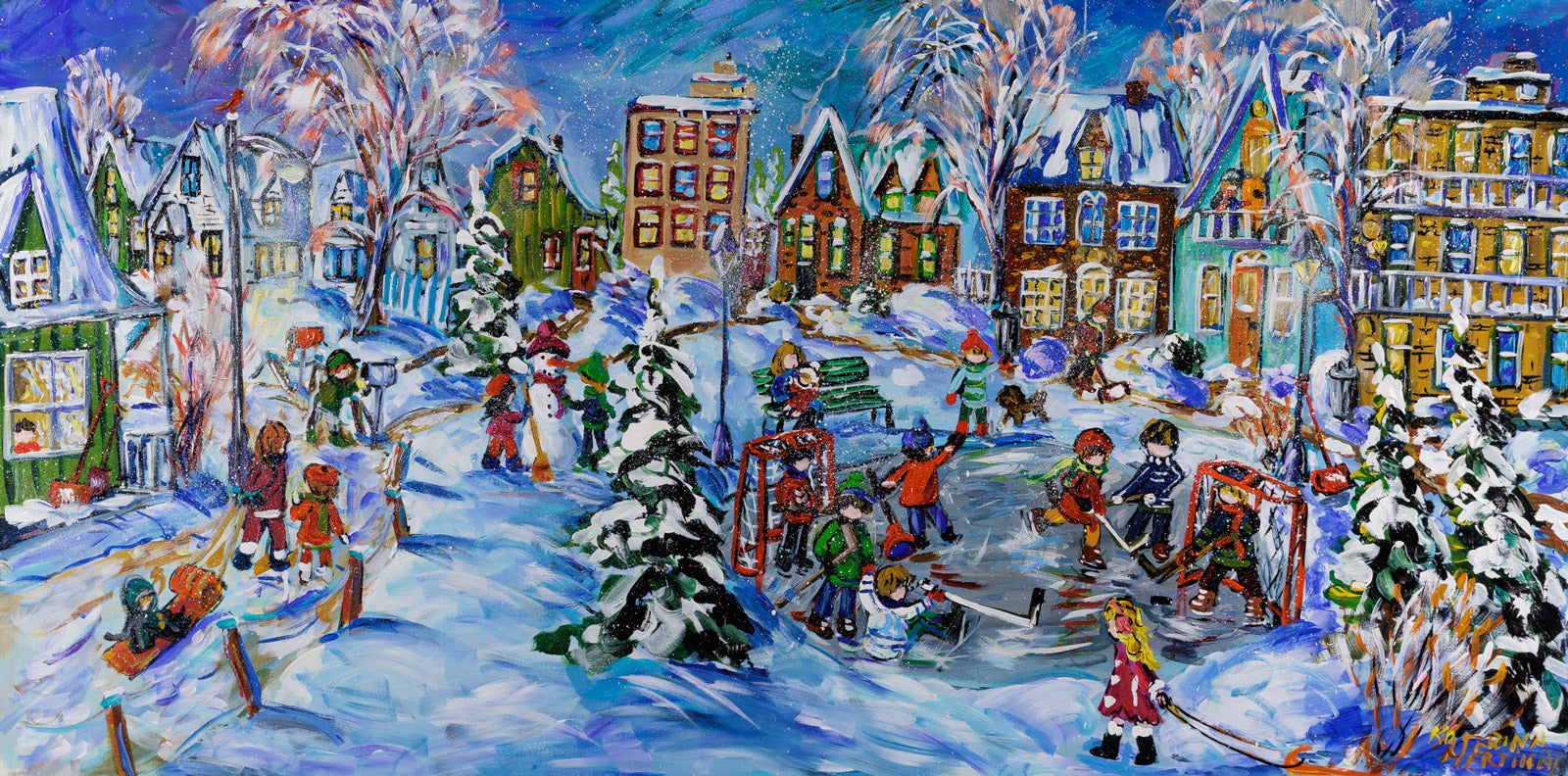 Winter Bliss By Katerina Mertikas - Acrylic on Canvas