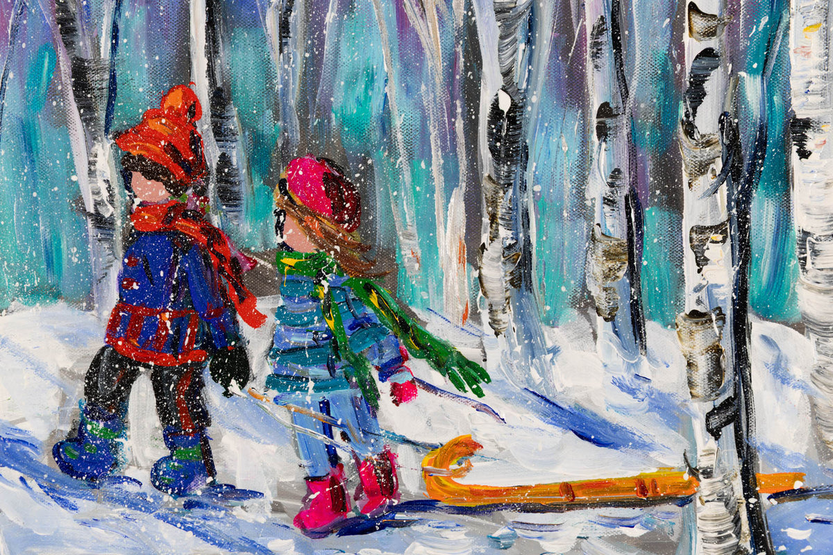 Katerina Mertikas, "The Path," detail 1, acrylic on canvas