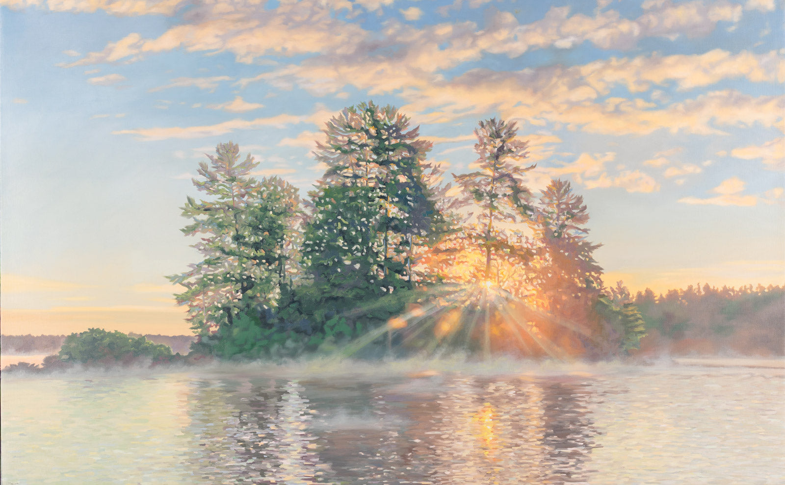 Landscape “Daybreak Dreams” by Sue Miller – oil on canvas.