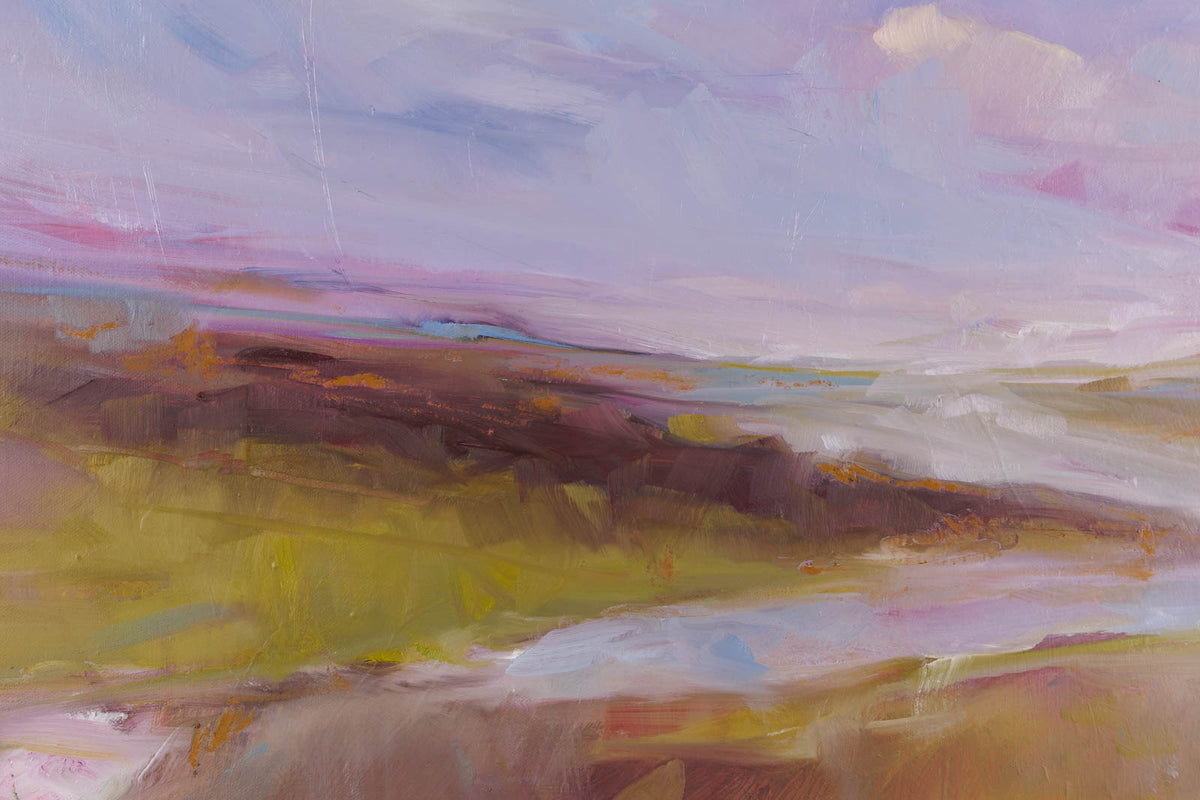 Martha Kokkinos, "Watercolour Sky," detail 1, oil on canvas