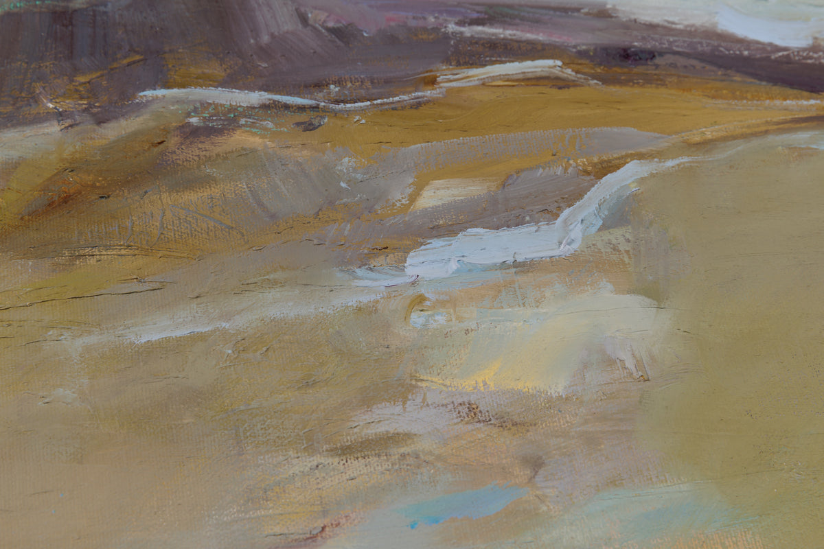 Martha Kokkinos, "Misty Water's Edge," detail 2, oil on canvas