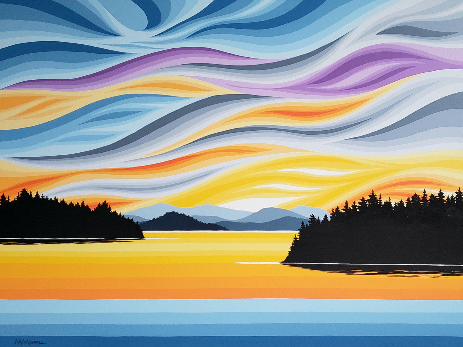 Seascape & Water “Coastal Majesty III” by Monica Morrill – acrylic on canvas.