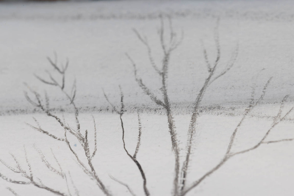 Momcilo Simic, "Winter Is Our Time," detail 1, oil on canvas