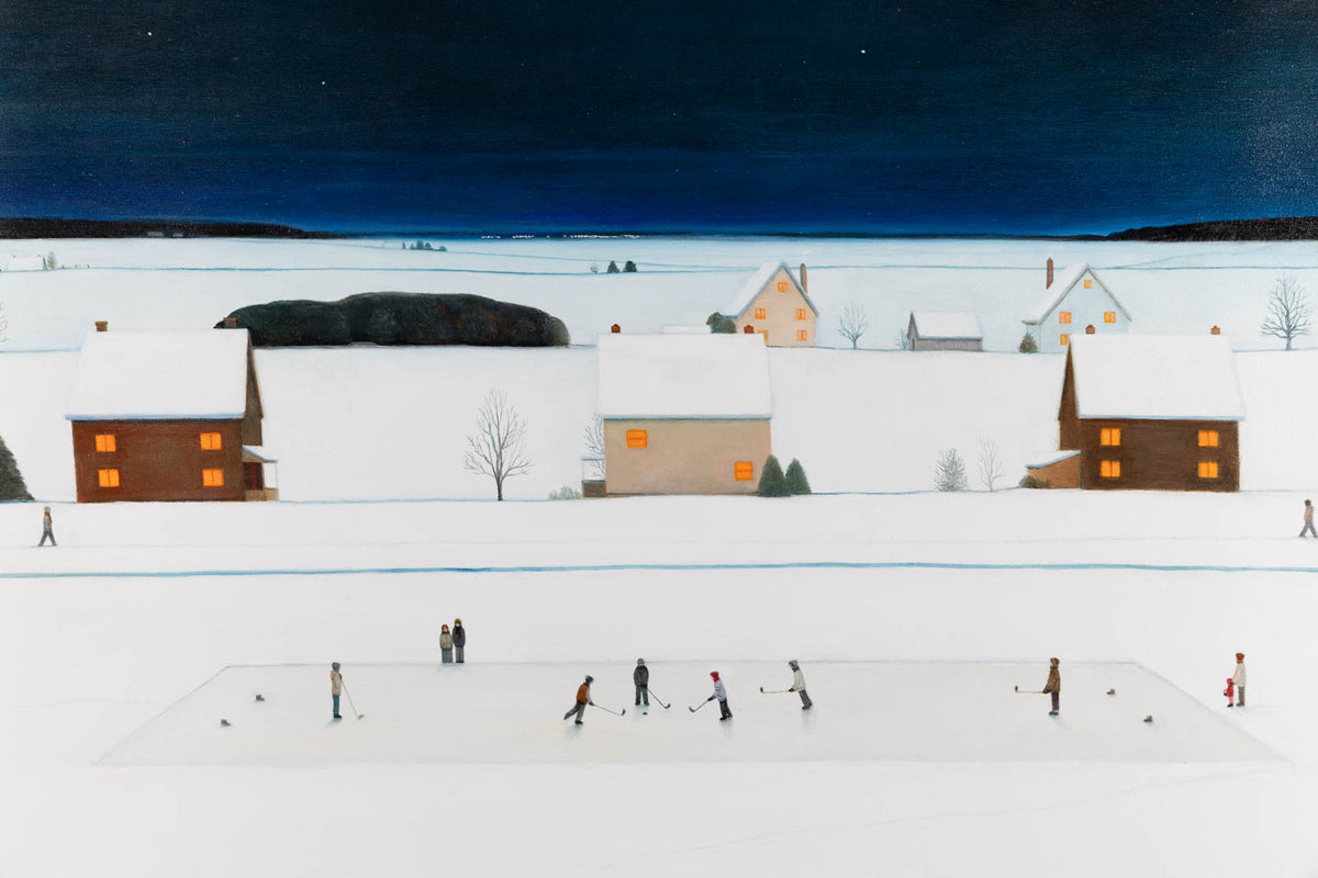 Momcilo Simic, "Winter Is Our Time," detail 2, oil on canvas