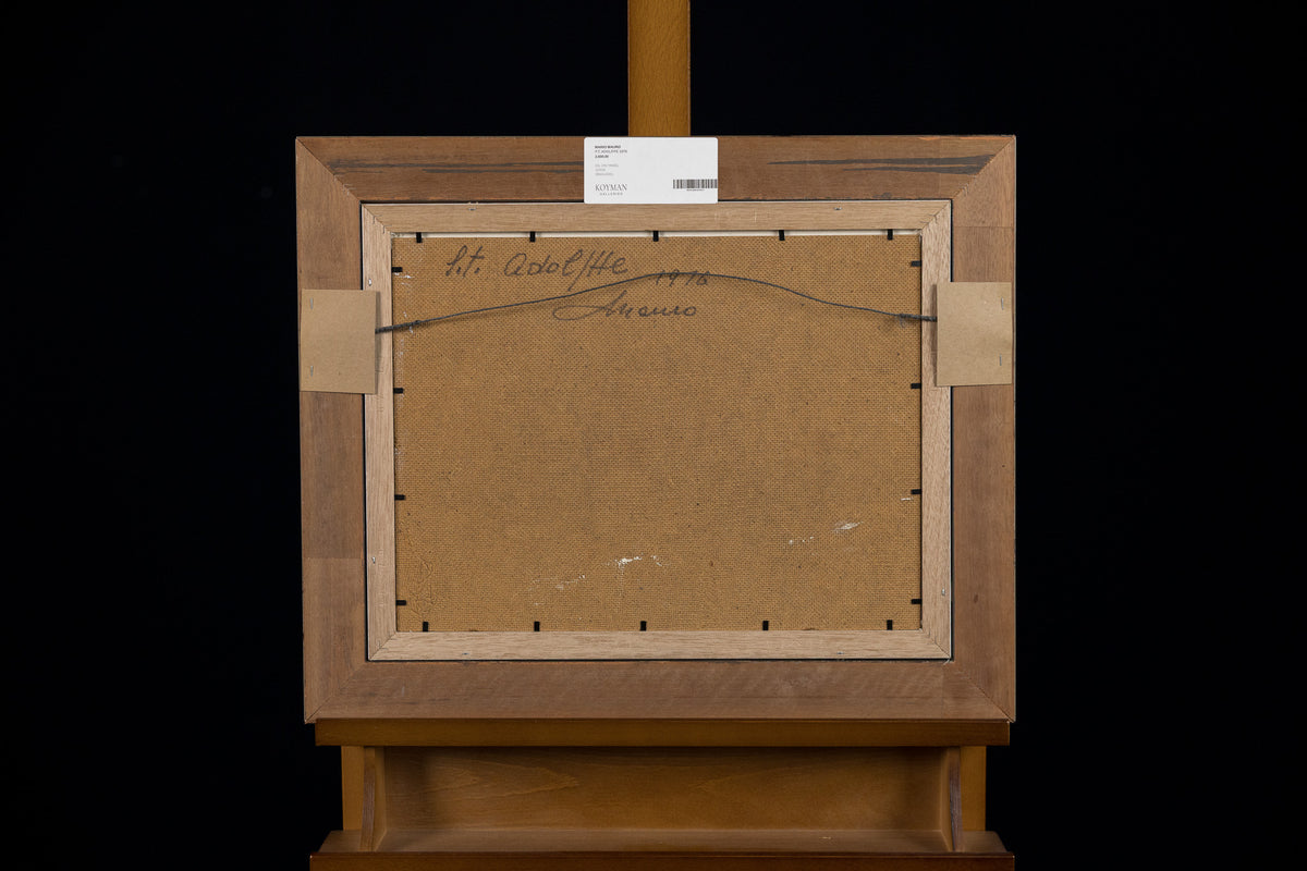 Mario Mauro, "P.T. Adol/ffe 1976," detail view, oil on panel
