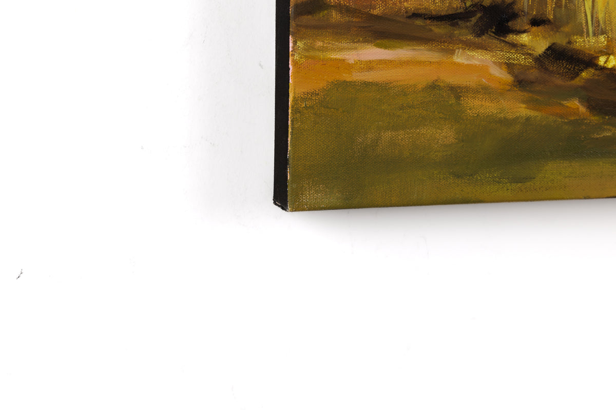 Martha Kokkinos, "September Sky," detail view, oil on canvas
