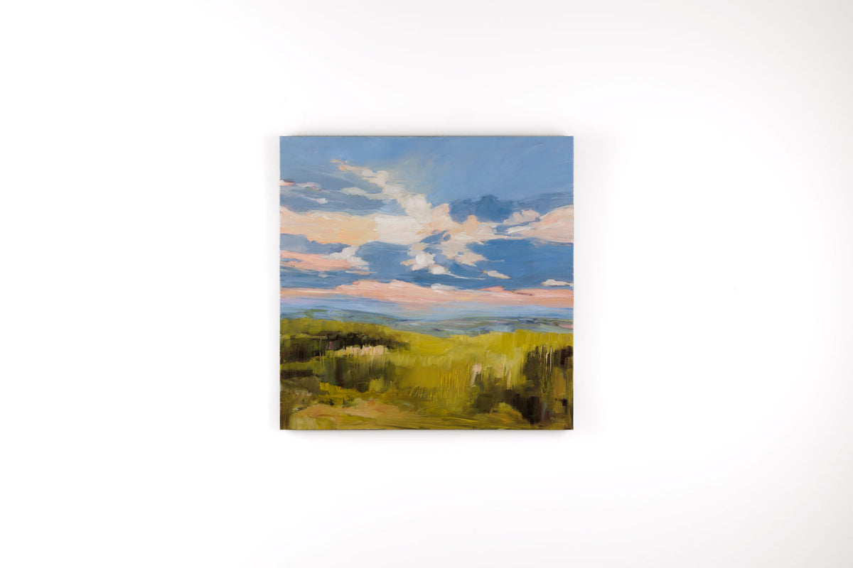 Martha Kokkinos, "A Break in the Clouds," detail view, oil on canvas