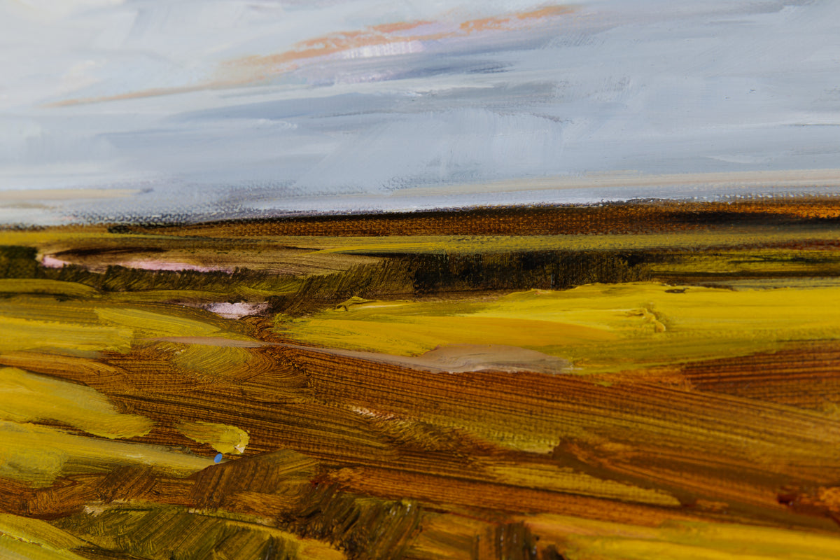 Martha Kokkinos, "September Gold," detail view, oil on canvas