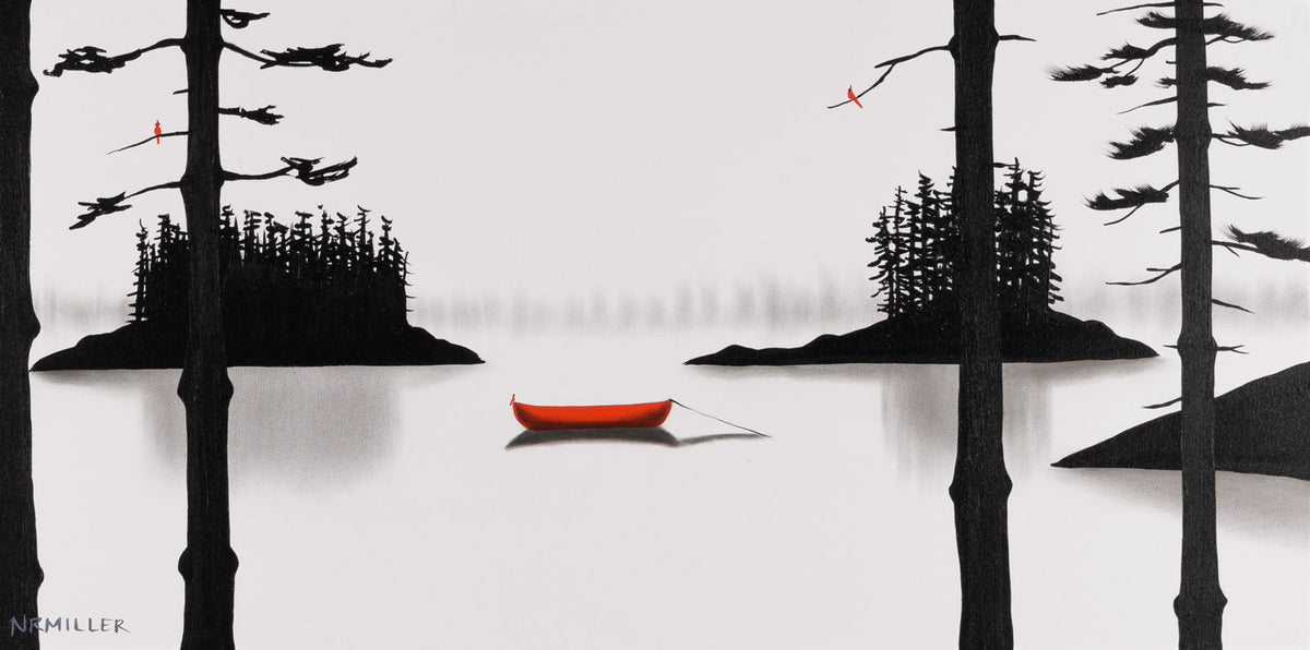 Natasha Miller, "Keeps Getting Better," acrylic & charcoal on canvas, 18 x 36 in, contemporary landscape mixed media work, unframed canvas