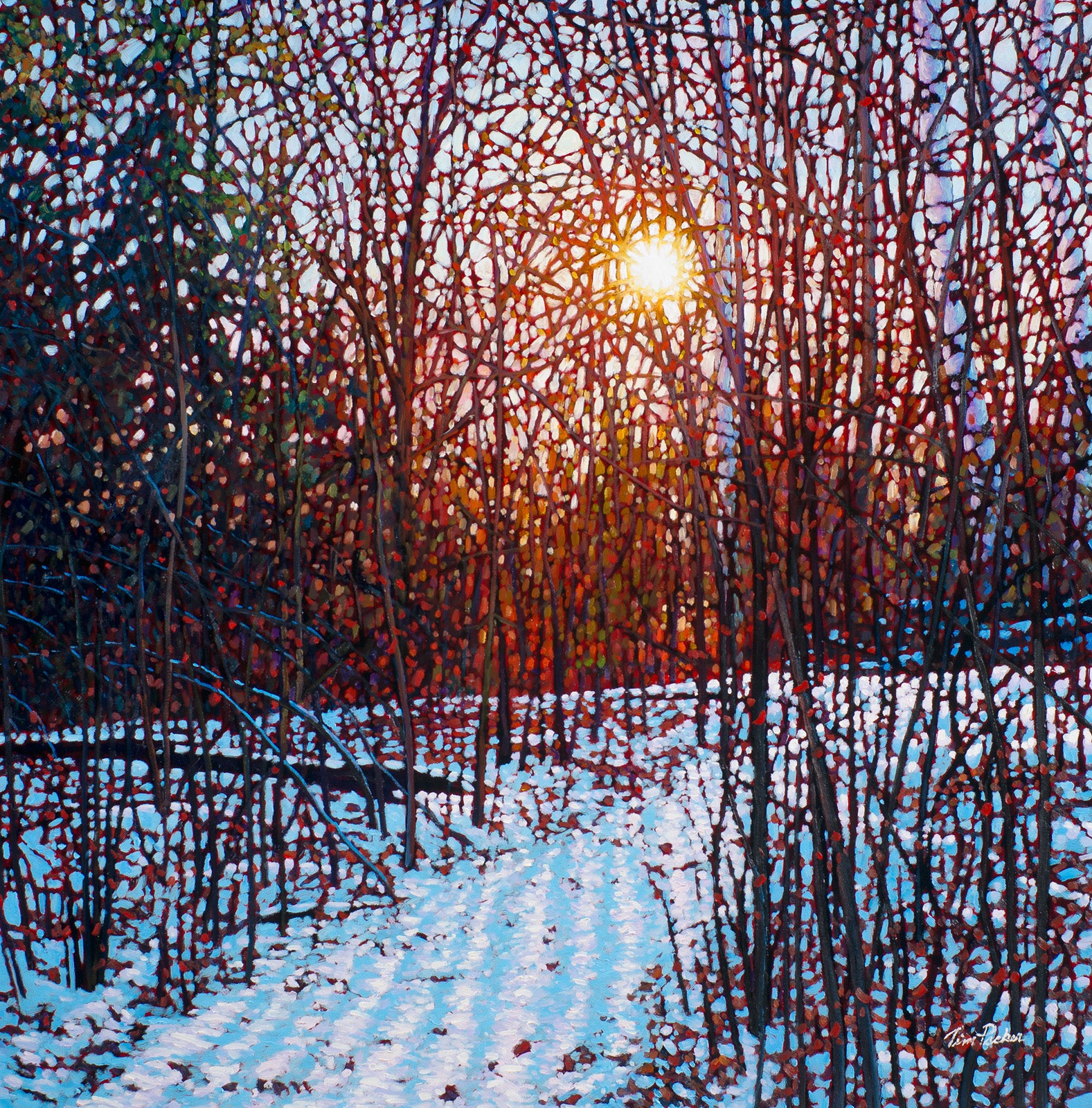 Landscape “December Morning” by Tim Packer – giclee on canvas.