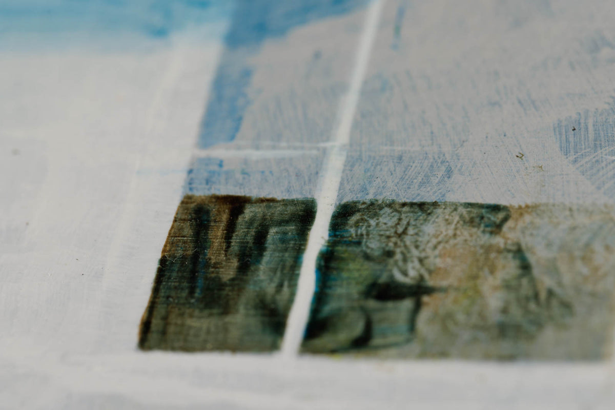 Peter Leckett, "Beach House," detail 2, acrylic on panel